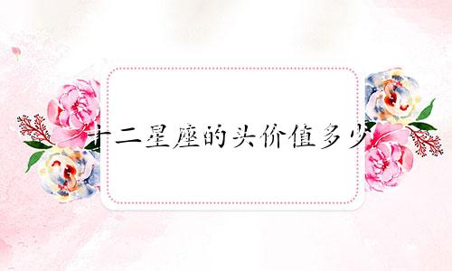 十二星座的头价值多少
