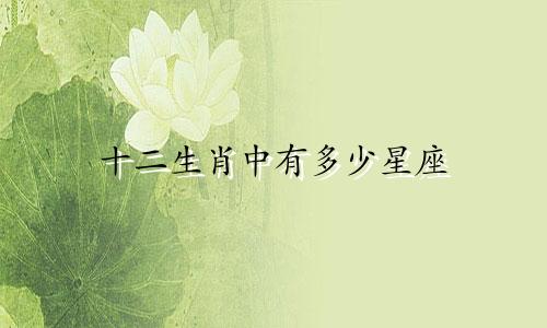 十二生肖中有多少星座