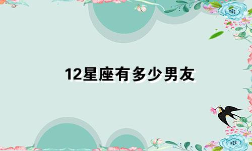 12星座有多少男友