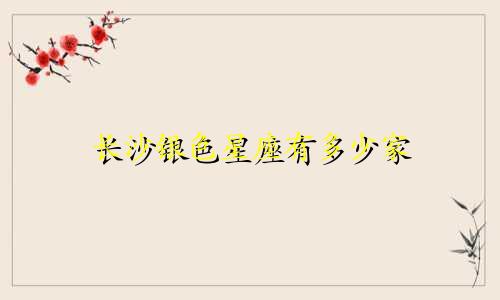 长沙银色星座有多少家