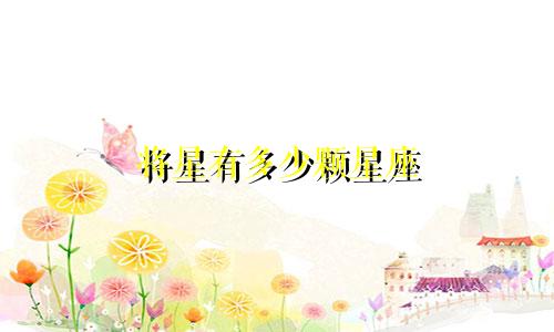 将星有多少颗星座