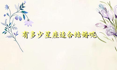 有多少星座适合结婚呢