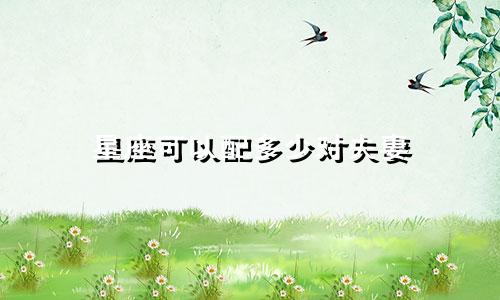 星座可以配多少对夫妻