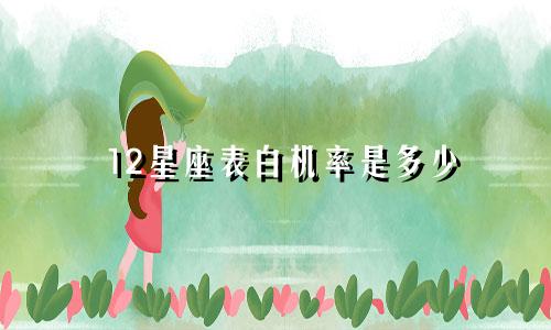 12星座表白机率是多少