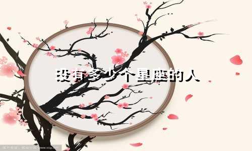 没有多少个星座的人