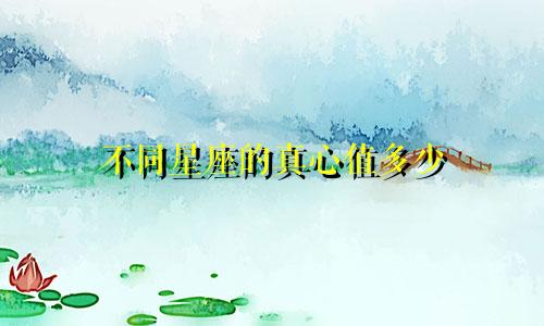 不同星座的真心值多少