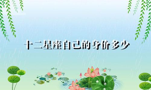 十二星座自己的身价多少