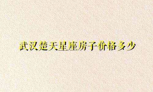 武汉楚天星座房子价格多少