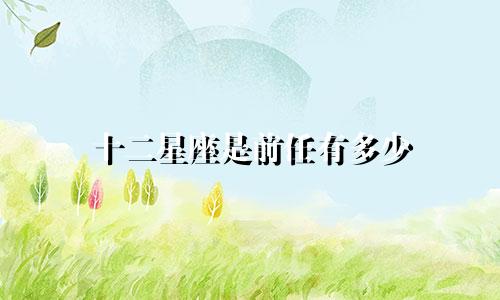 十二星座是前任有多少
