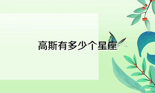 高斯有多少个星座