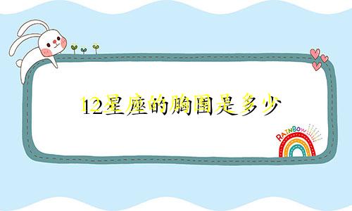 12星座的胸围是多少