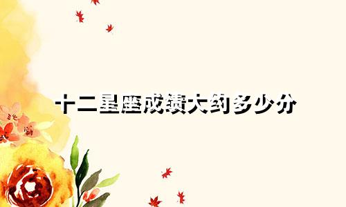 十二星座成绩大约多少分