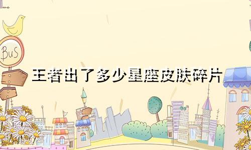 王者出了多少星座皮肤碎片