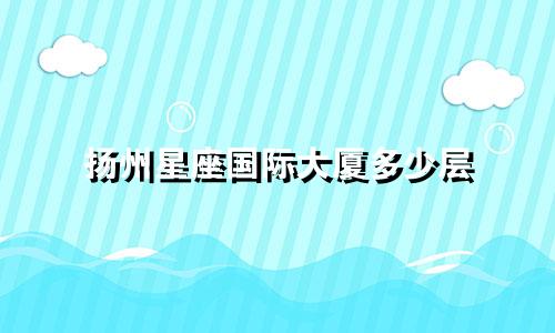 扬州星座国际大厦多少层