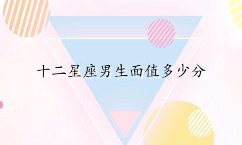 十二星座男生面值多少分