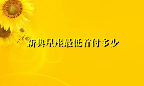 新典星座最低首付多少