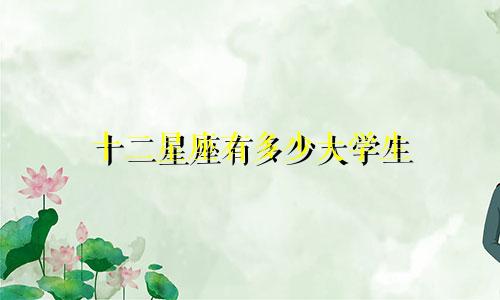 十二星座有多少大学生