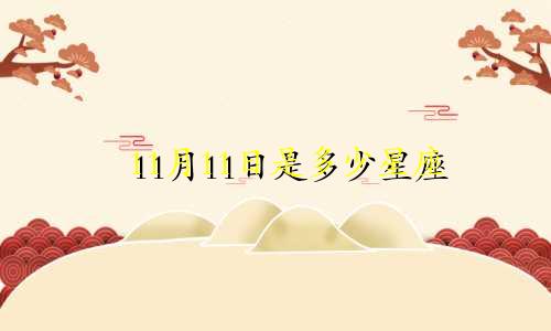11月11日是多少星座