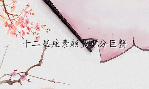 十二星座素颜多少分巨蟹