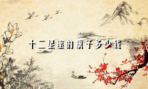十二星座的瓶子多少钱