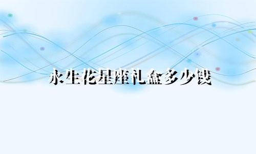 永生花星座礼盒多少钱