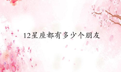 12星座都有多少个朋友