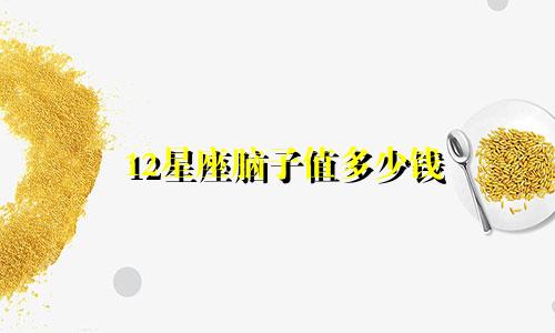 12星座脑子值多少钱