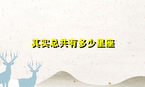 其实总共有多少星座
