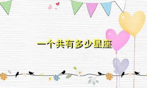 一个共有多少星座