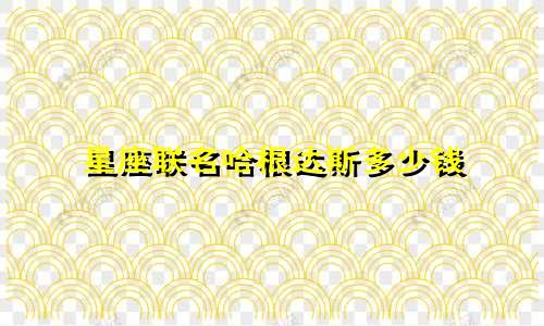 星座联名哈根达斯多少钱