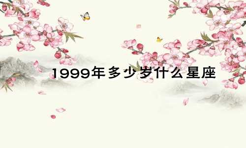 1999年多少岁什么星座