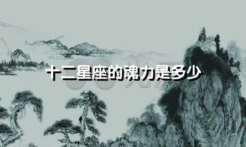 十二星座的魂力是多少