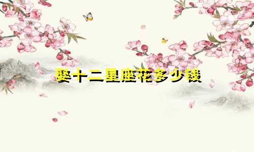 娶十二星座花多少钱