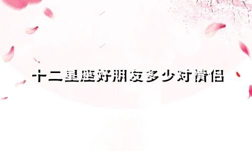 十二星座好朋友多少对情侣