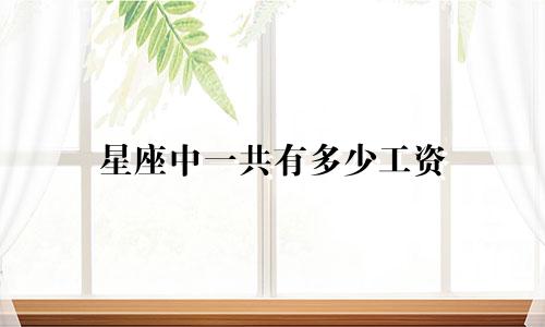 星座中一共有多少工资