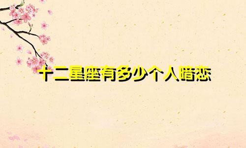 十二星座有多少个人暗恋