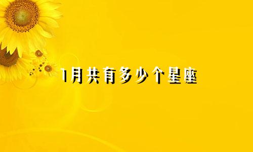 1月共有多少个星座
