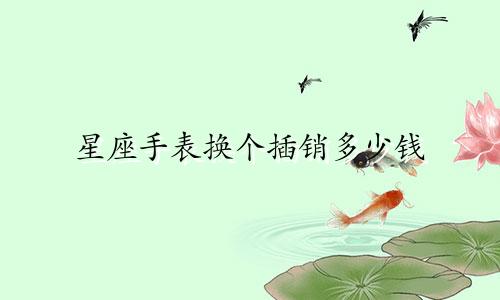 星座手表换个插销多少钱