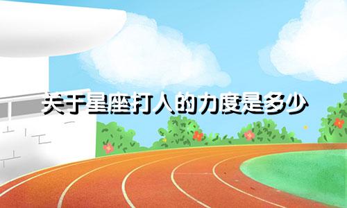 关于星座打人的力度是多少