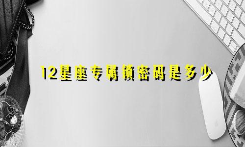 12星座专属锁密码是多少