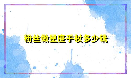 粉丝做星座手杖多少钱