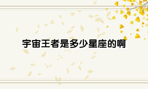 宇宙王者是多少星座的啊