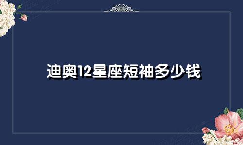 迪奥12星座短袖多少钱