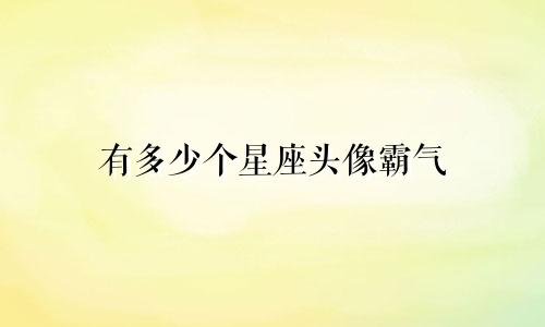 有多少个星座头像霸气