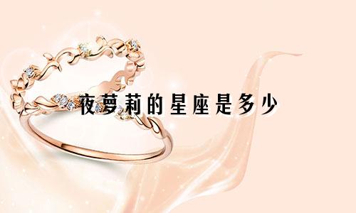 夜萝莉的星座是多少