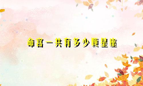 命宫一共有多少颗星座