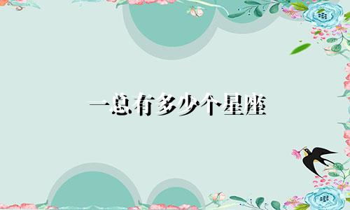 一总有多少个星座
