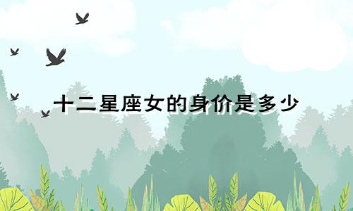 十二星座女的身价是多少