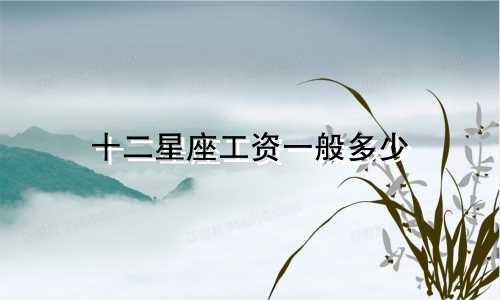 十二星座工资一般多少