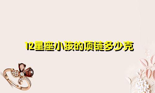 12星座小孩的项链多少克